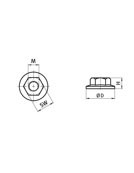 Ecrou de butée M8 Bosch Rexroth 3842345081