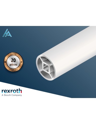 Caisse de 20 profilés aluminium Rond D28 longueur 6070 mm, Bosch Rexroth