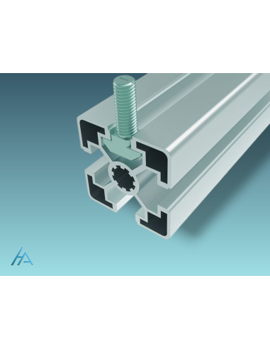 Vis a Tête rectangulaire M8x20 Rainure 10mm Compatible Bosch Rexroth