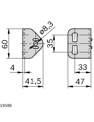 Équerre D28 60x47x4 Bosch Rexroth 3842536002