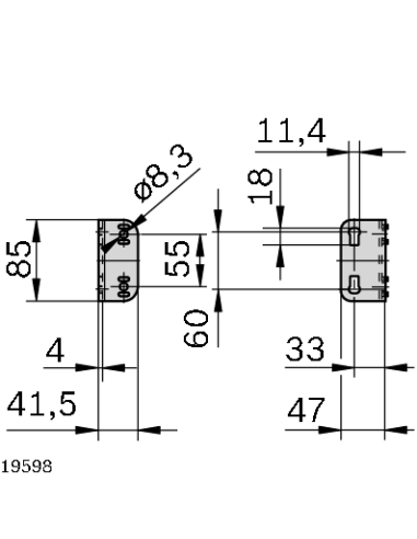 Équerre D28 85x47x4 Bosch Rexroth 3842536730