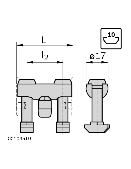 Jonction à boulons D17x40 Bosch Rexroth 3842555594