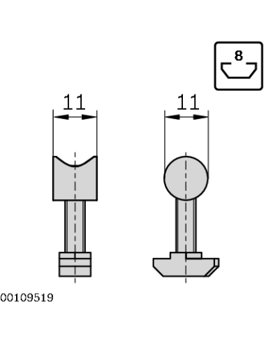 Jonction à boulons D11x11 Bosch Rexroth 3842535617