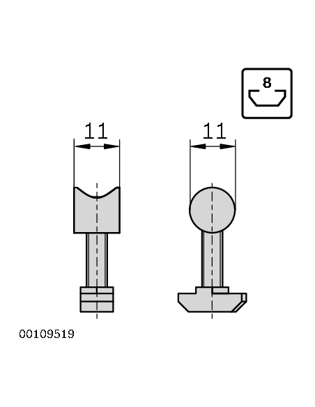 Jonction à boulons D11x11 Bosch Rexroth 3842535617