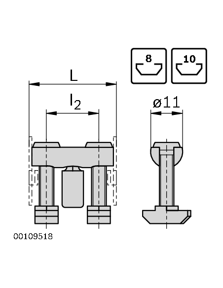 Jonction à boulons D11x30 Bosch Rexroth 3842554402