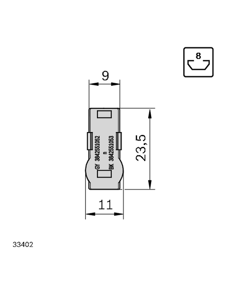 Cache D11 x 23,5 ESD Bosch Rexroth 3842551053