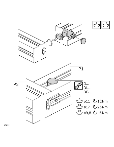 Jonction rapide 0° R8 Bosch Rexroth 3842535459