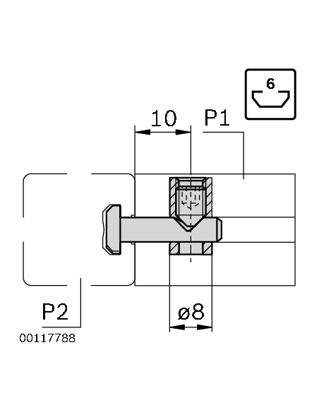 Jonction rapide 0° R6  Bosch Rexroth 3842537013