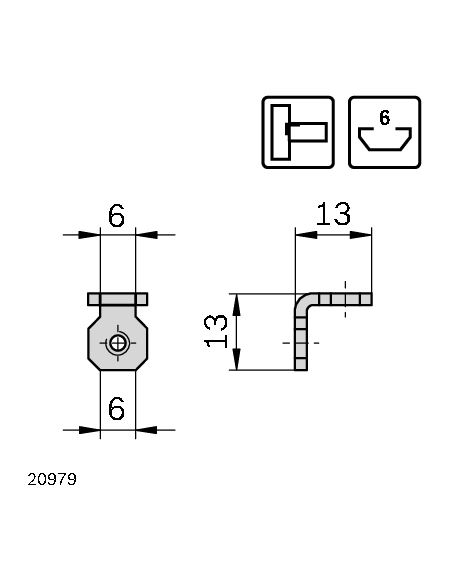 Équerre interne 6 Bosch Rexroth 3842535574