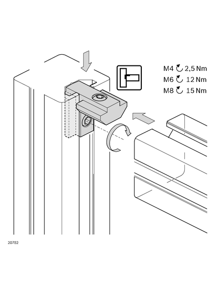 Équerre interne 6 Bosch Rexroth 3842535574
