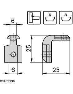 Équerre interne 6/8 R Bosch Rexroth 3842535573 2