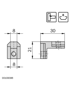 Équerre interne 8 R Bosch Rexroth 3842535577 2