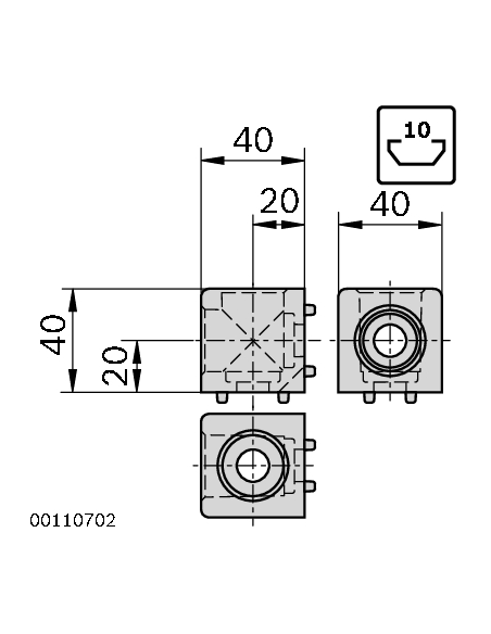 Raccord en cube 40/2 SET Bosch Rexroth 3842549866