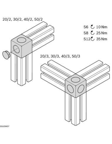 Raccord en cube 40/2 SET Bosch Rexroth 3842549866