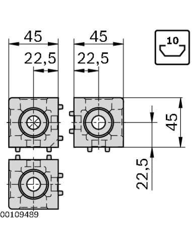 Raccord en cube 45/3 SET Bosch Rexroth 3842549872