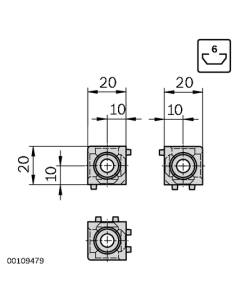Raccord en cube 20/3 SILVER SET Bosch Rexroth 3842549861 2