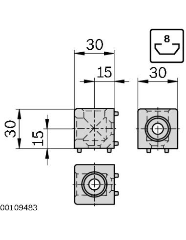 Raccord en cube 30/2 SILVER SET Bosch Rexroth 3842549863