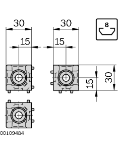 Raccord en cube 30/3 SILVER SET Bosch Rexroth 3842549865 2