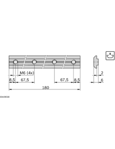 JONCTION PROFILES 8/180 Bosch Rexroth 3842521216 2
