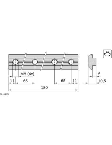 JONCTION PROFILES PV10/40 L180-M8 Bosch Rexroth 3842528746