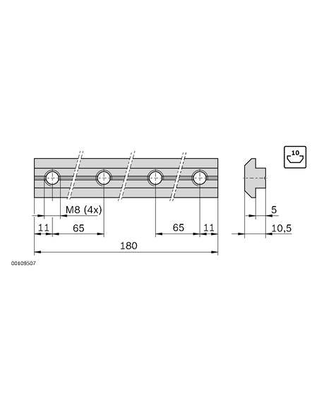 JONCTION PROFILES PV10/40 L180-M8 Bosch Rexroth 3842528746