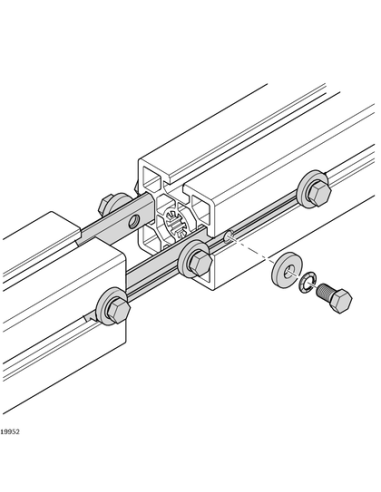 JONCTION PROFILES PV10/40 L180-M8 Bosch Rexroth 3842528746
