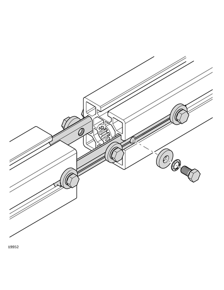 JONCTION PROFILES PV10/40 L180-M8 Bosch Rexroth 3842528746