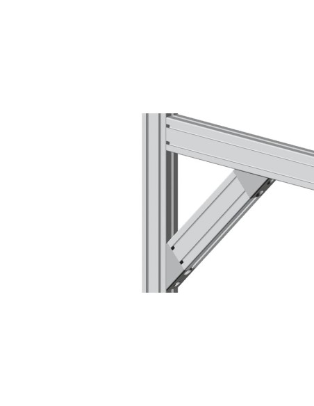 Connecteur d'angle 45° 40x80 SILVER 093WS40245