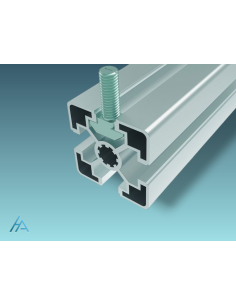 Vis a Tête rectangulaire M8x25 Rainure 10mm Compatible Bosch Rexroth 2