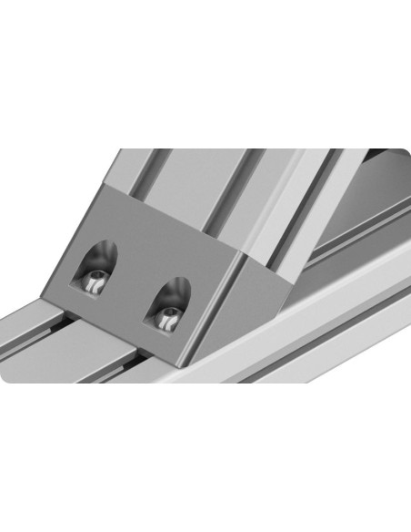 Connecteur d'angle 45° 80x40 SILVER 093WS80145N08